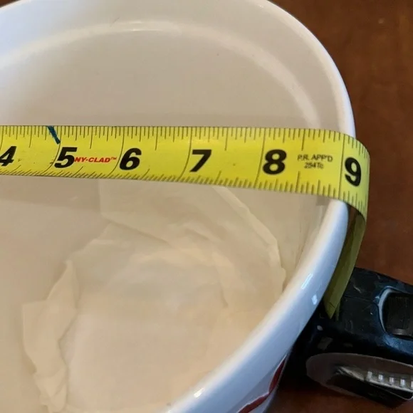 Ceramic Red and White Popcorn Bowl